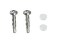 Tornillo roscachapa y tapon cubretornillo blanco
