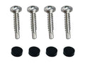 Tornillo roscachapa y tapon cubretornillo negro