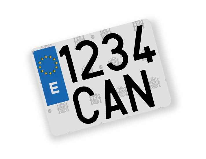 Placa de motocicleta personalizada acrílica