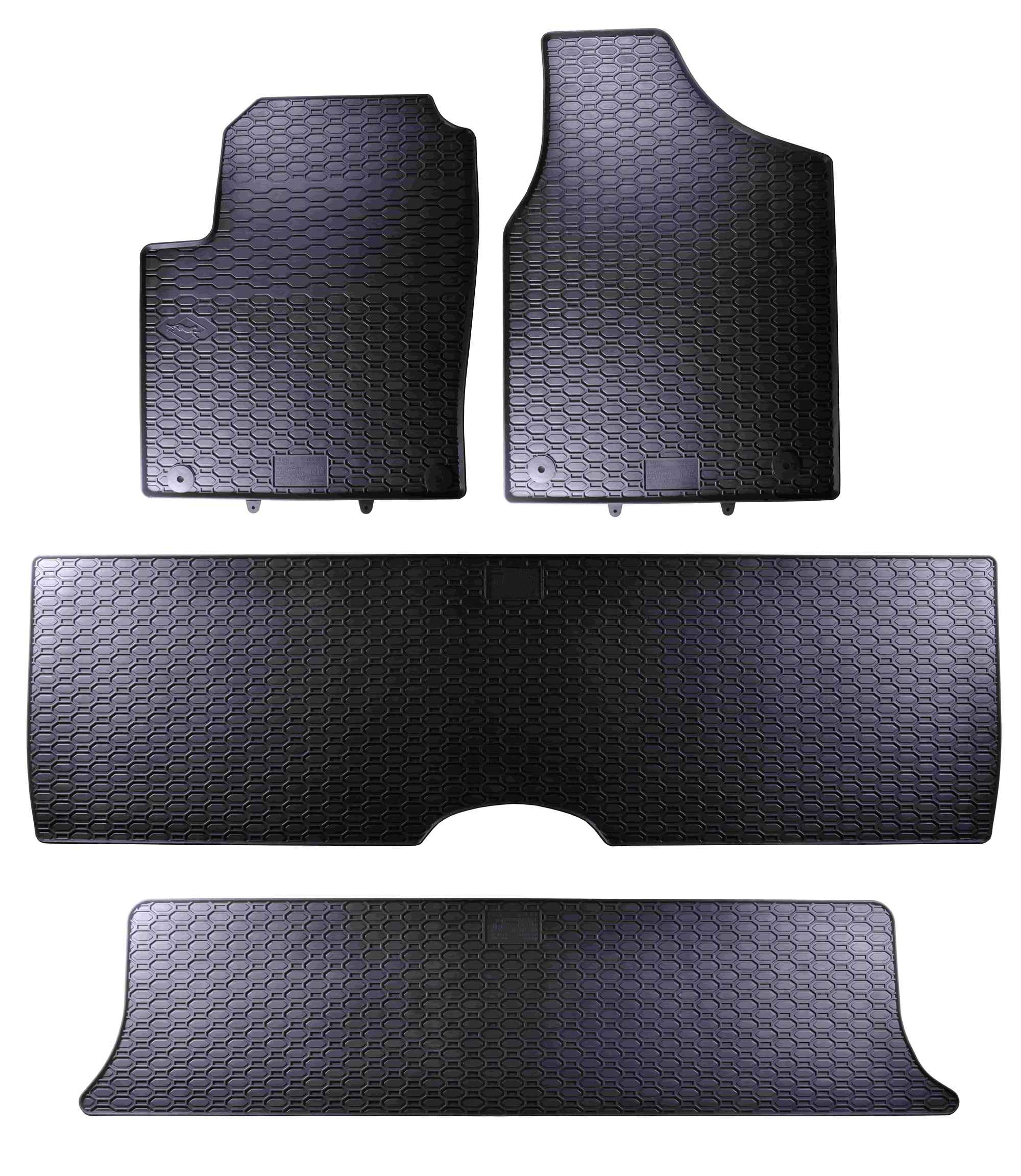 Alfombrillas de goma Ford Galaxy MK1 / MK2 (1995-2006) 7 Plazas - Juego 3 Filas