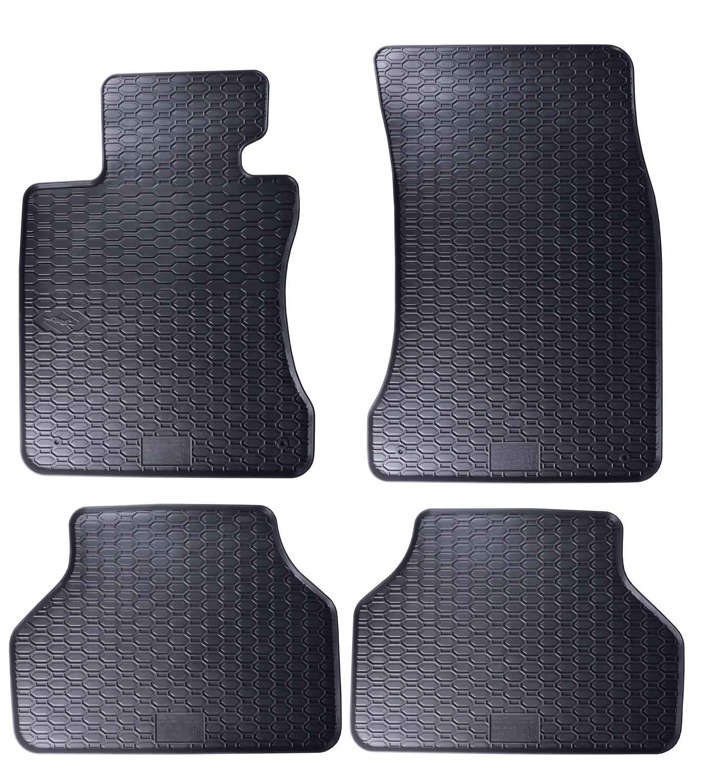 Alfombrillas de goma BMW Serie 5 E60 / E61 (2003-2010) - Juego 4 Piezas