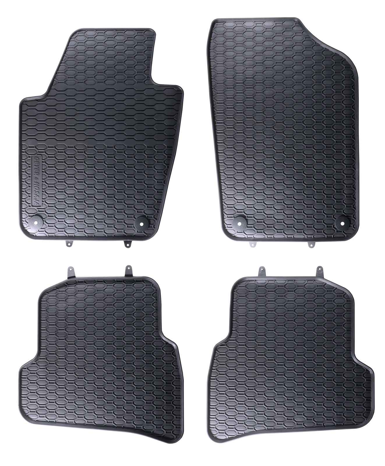 Alfombrillas de goma Volkswagen Polo V (2009-2017) - Juego 4 Piezas
