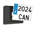 Portamatrículas plastico negro motocicleta