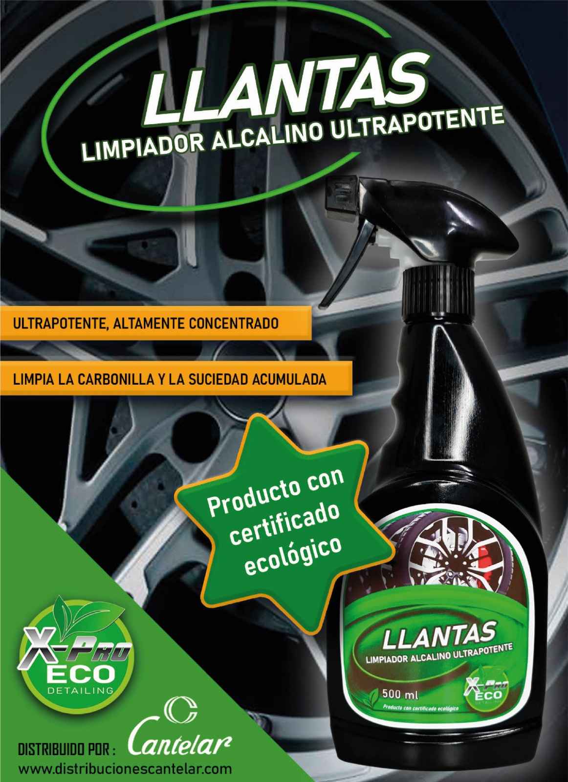 Limpiador Llantas 500ml (Limpiador Alcalino Ultrapotente)