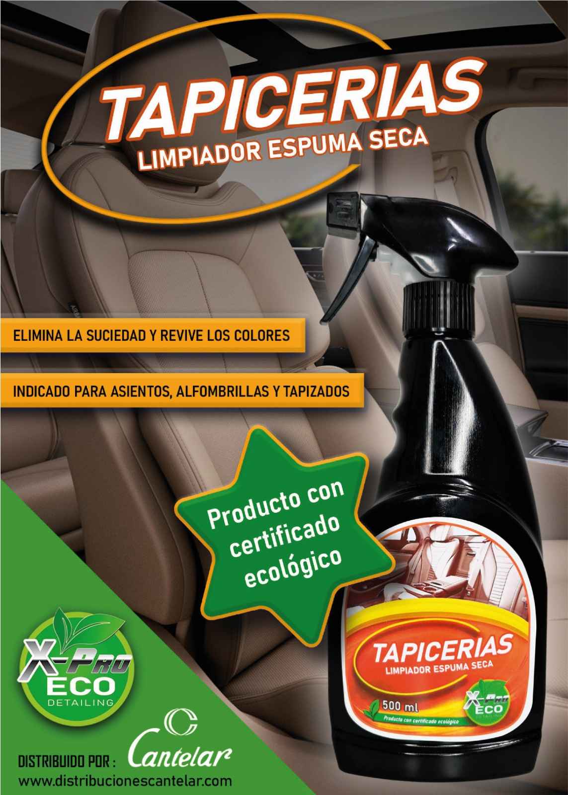 Tapicerias 500 ml (Limpiador Espuma Seca)