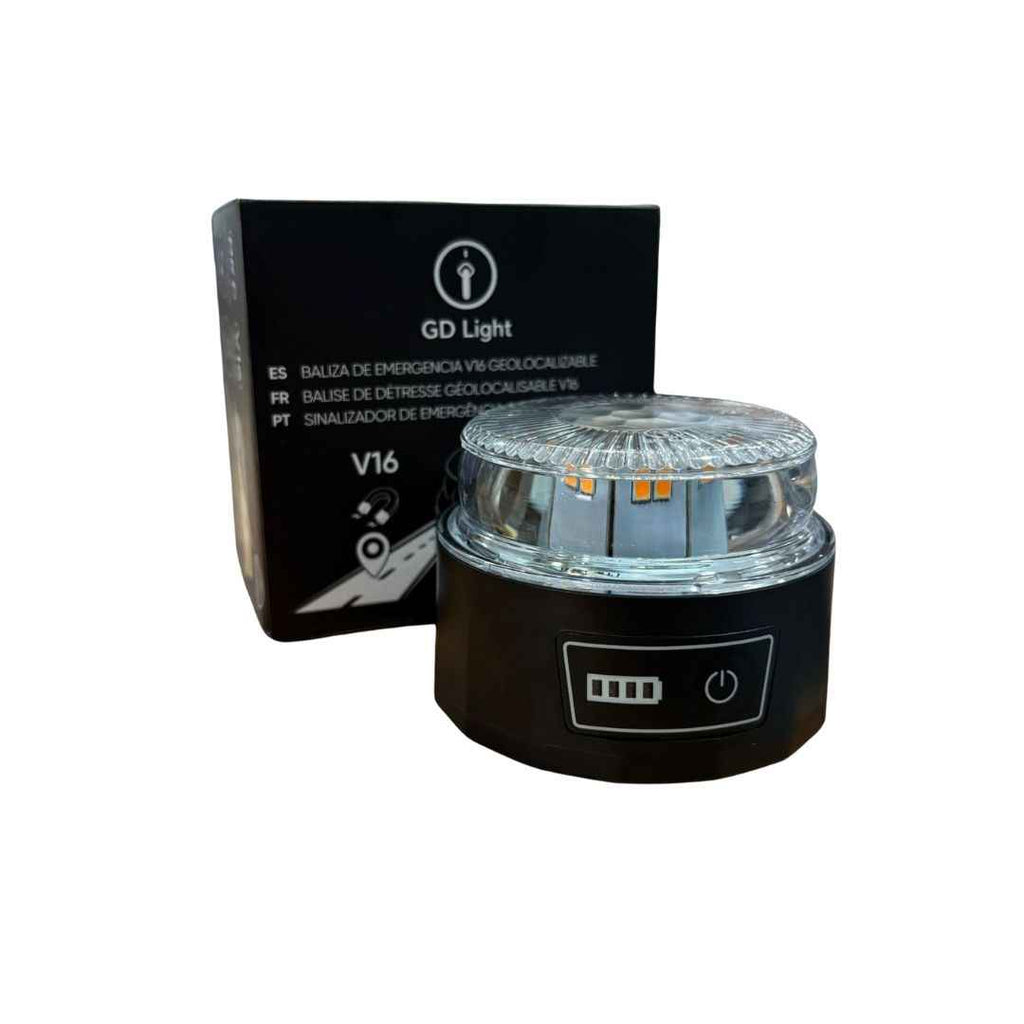 Baliza V16 geolocalizada conectada a DGT 3.0