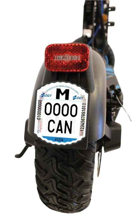 Etiqueta identificativa VMP para patinete