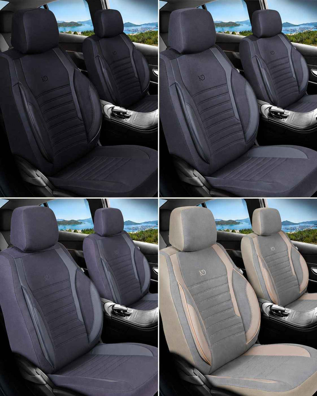 Fundas de asiento coche 5 plazas Goksu