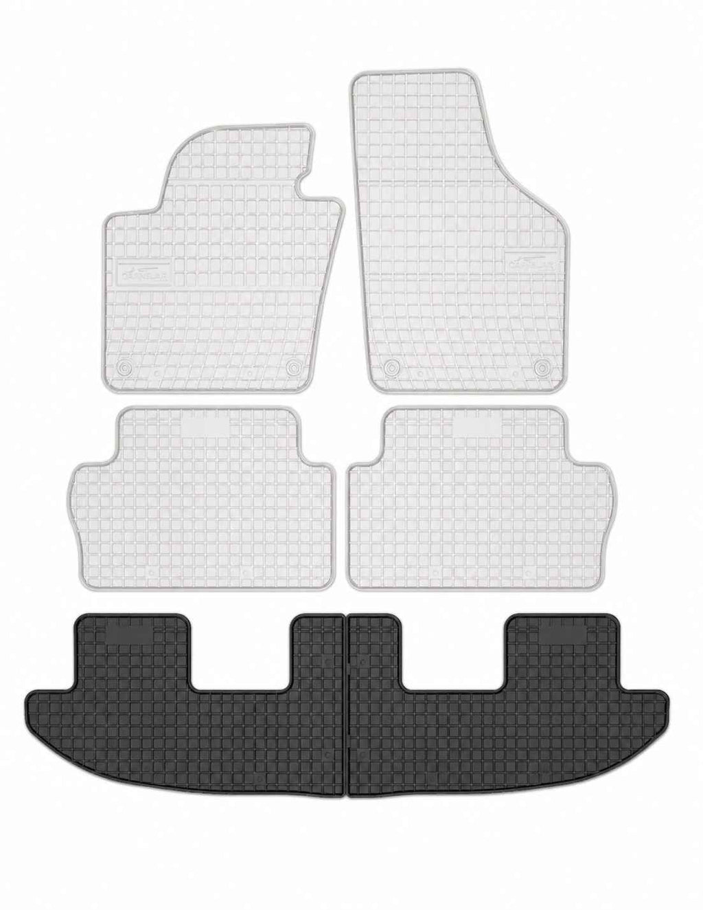Alfombrillas de goma Volkswagen Sharan II ? 3rd fila (2010-actualidad) a medida