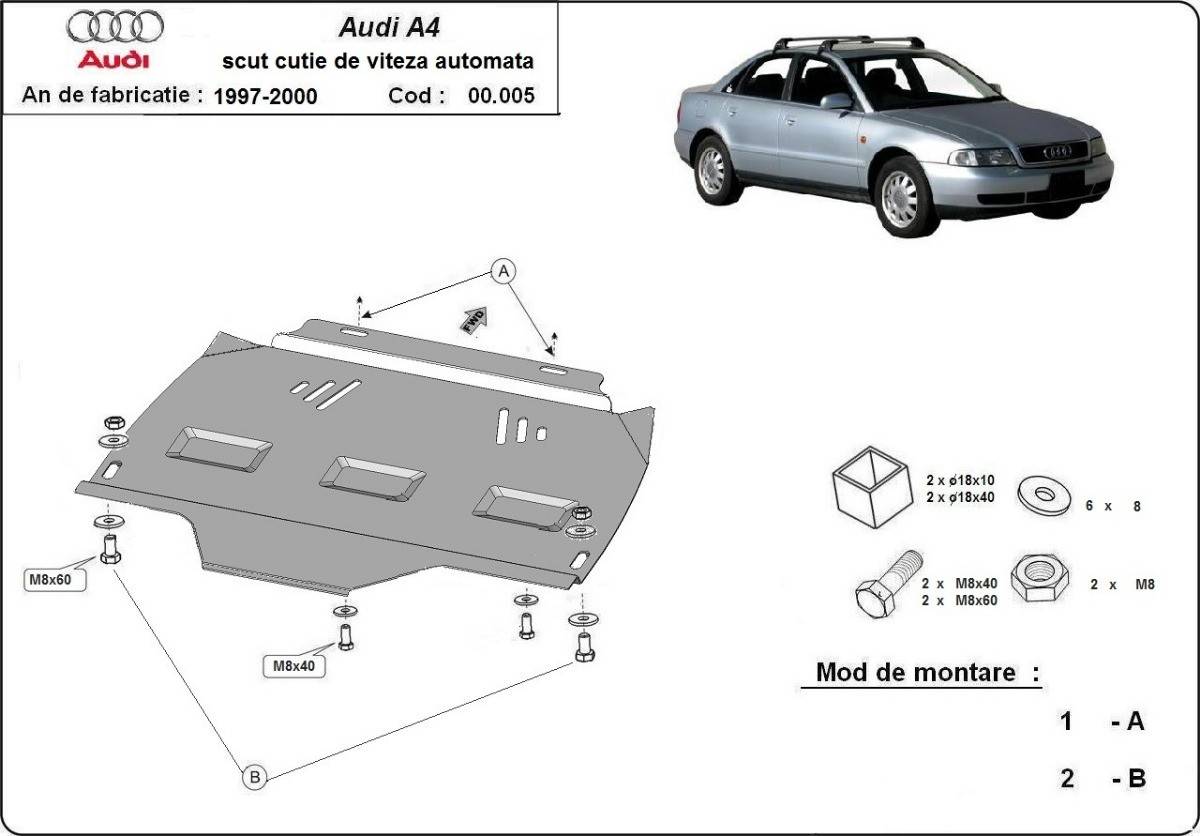 Protección de Caja de Cambios Audi A4 B5- Automat (1995-2000)