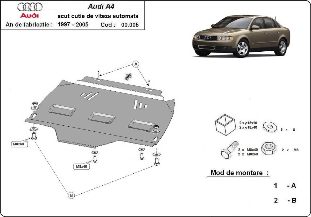 Protección de Caja de Cambios Audi A4 B6 (2000-2008)