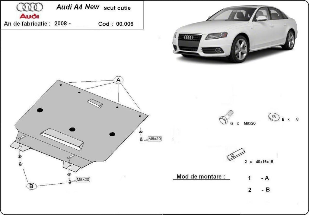 Protección de Caja de Cambios Audi A4 4 B8 All Road (2008-2014)
