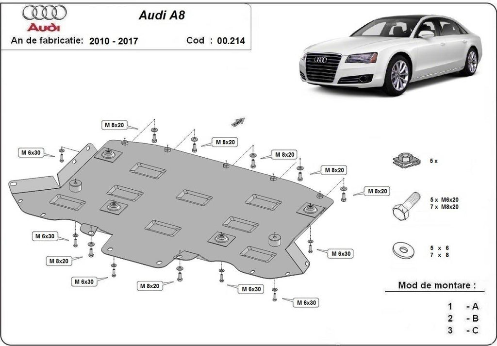 Protección de Caja de Cambios Audi A8 (2010-2017)