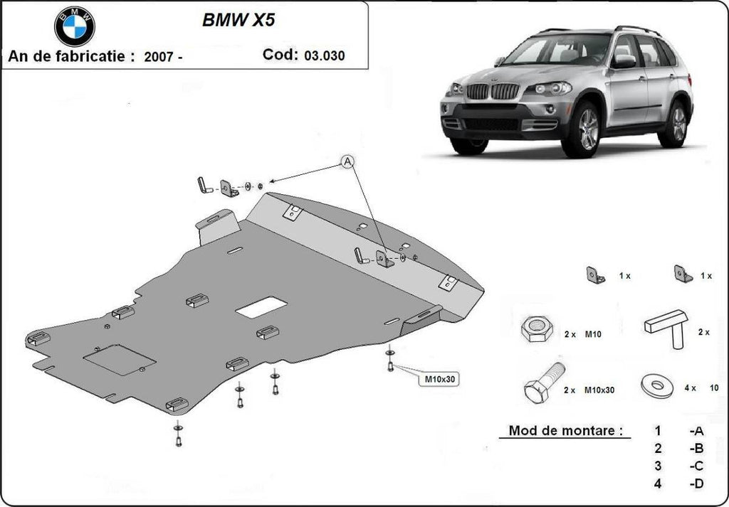 Cubre cárter metálico BMW X5 (2007-2013) a medida