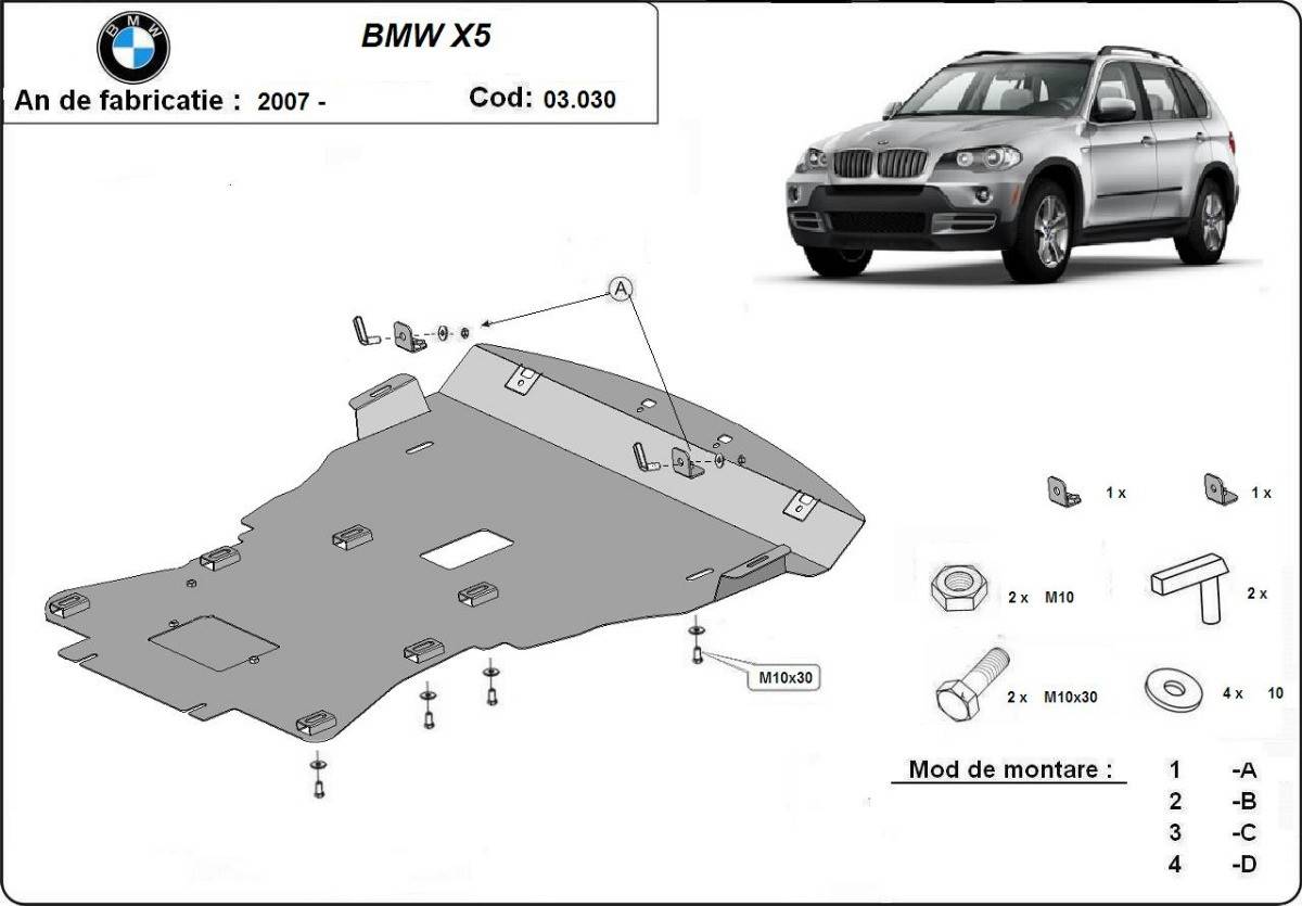 Cubre cárter metálico BMW X5 (2007-2013) a medida