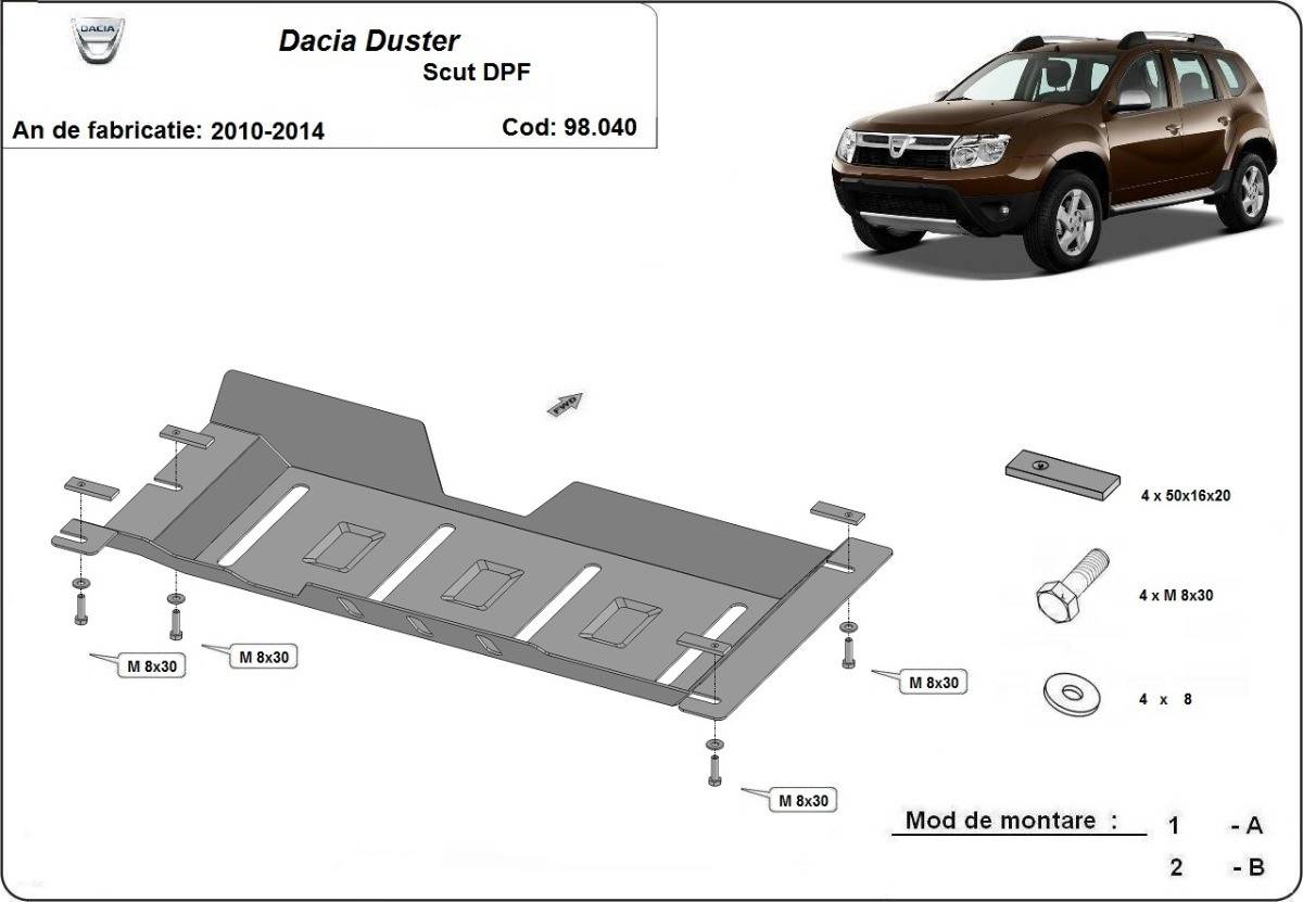 Protección DPF Dacia Duster (2010-2014)