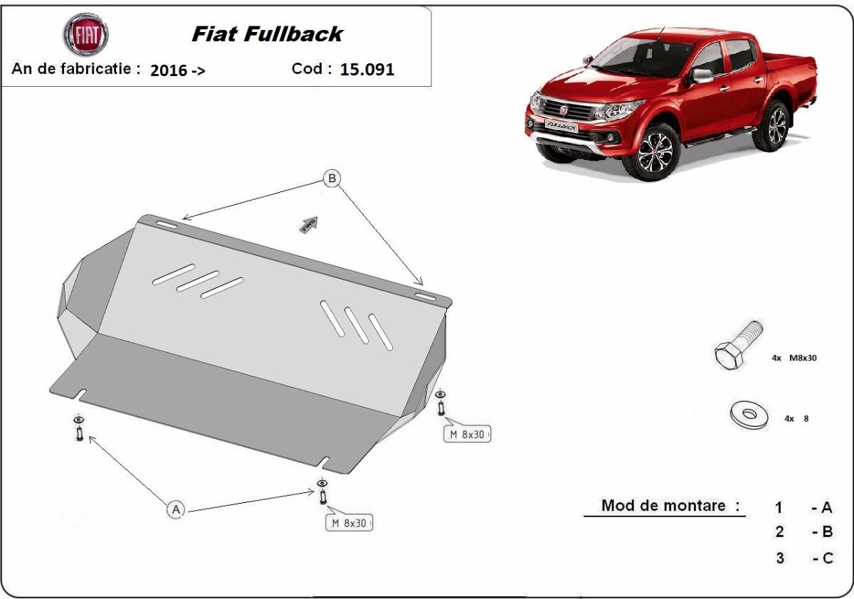 Protección de Radiador Fiat Fullback (2016-2022)