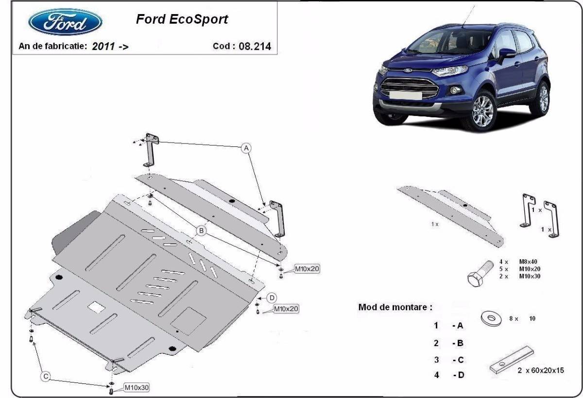 Cubre cárter metálico Ford Ecosport (2011-2017) a medida