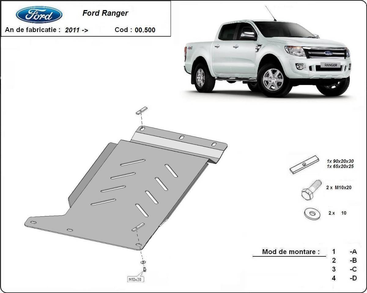 Protección de Caja de Cambios Ford Ranger (2011-2022)