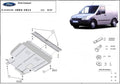 Cubre cárter metálico Ford Transit Connect (2002-2012) a medida