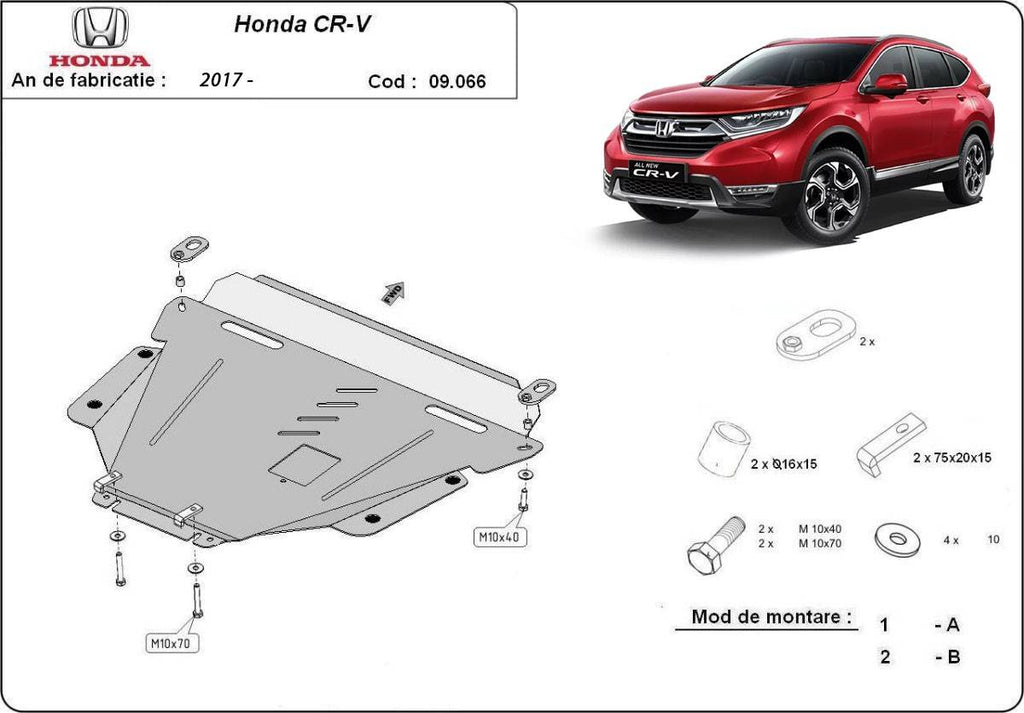 Cubre cárter metálico Honda CR-V (2017-actualidad) a medida