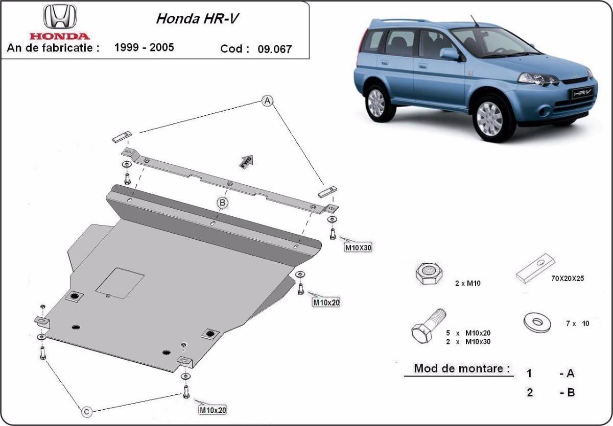 Cubre cárter metálico Honda HR-V (1998-2005) a medida