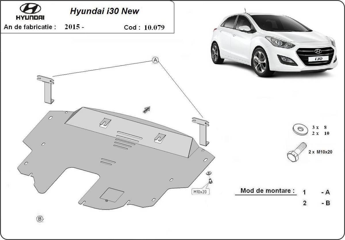 Cubre cárter metálico Hyundai I30 (2015-2016) a medida