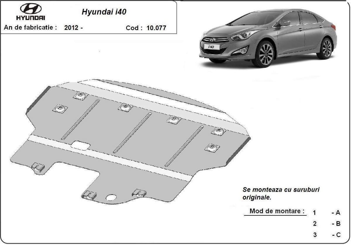Cubre cárter metálico Hyundai i40 (2012-2015) a medida
