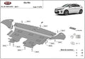 Cubre cárter metálico Kia Rio 4 (2017-2022) a medida