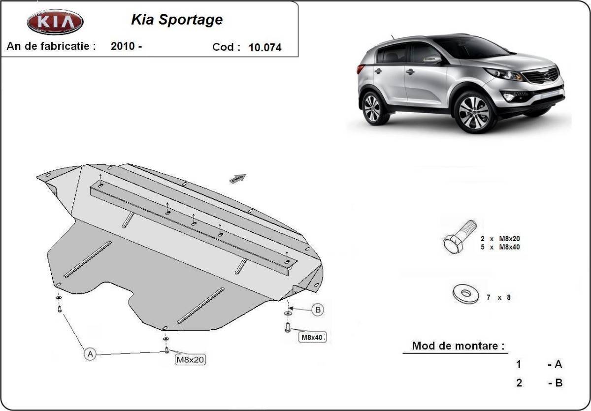 Cubre cárter metálico Kia Sportage (2010-2015) a medida