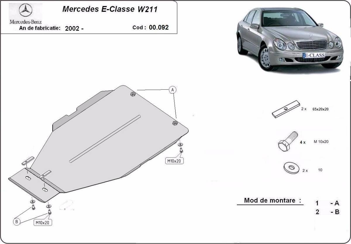 Protección de Caja de Cambios Mercedes E-Clasee W211 (2002-2008)