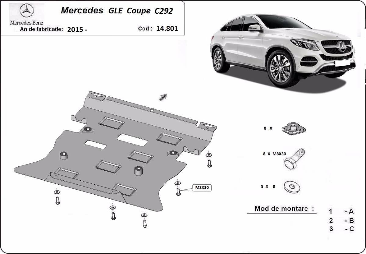 Cubre cárter metálico Mercedes GLE Coupe C292 (2015-2019) a medida