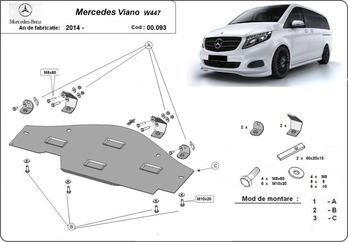 Protección del Sistema Stop&Go Mercedes Viano W447, 4x2, 1.6 D (2014-2022)