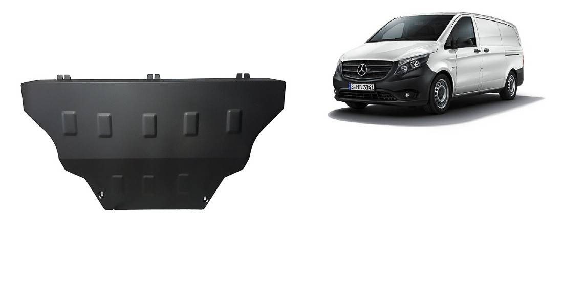 Cubre cárter metálico Mercedes Clase V W447, 4x2, 1.6 D (2014-2022) a medida