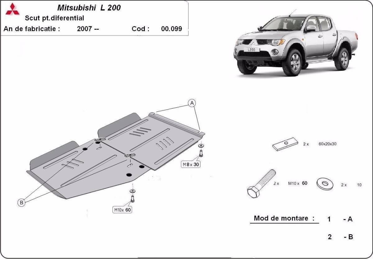 Protección de Caja de Cambios Mitsubishi L 200 (2005-2015)