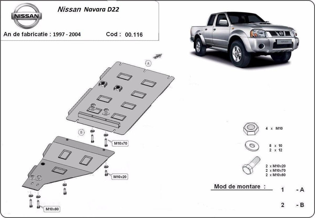 Protección de Caja de Cambios Nissan Navara D22 (1997-2004)