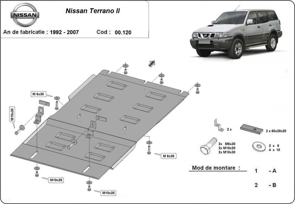 Protección de Caja de Cambios Nissan Terrano II (1992-2007)