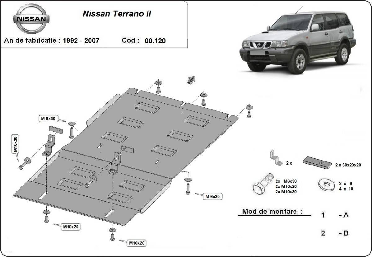 Protección de Caja de Cambios Nissan Terrano II (1992-2007)