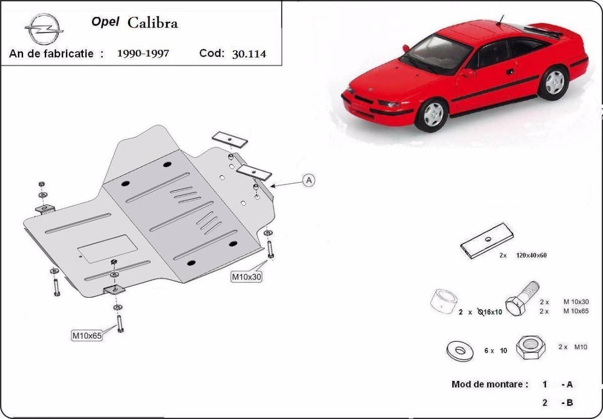 Cubre cárter metálico Opel Calibra (1990-1997) a medida