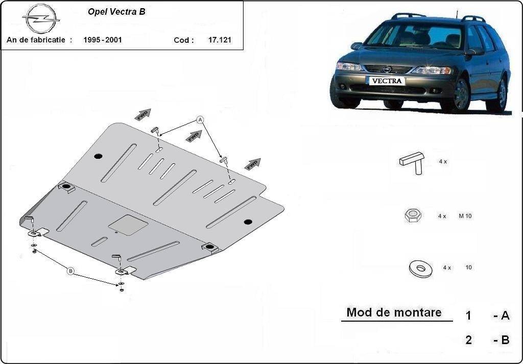 Cubre cárter metálico Opel Vectra B (1995-2001) a medida