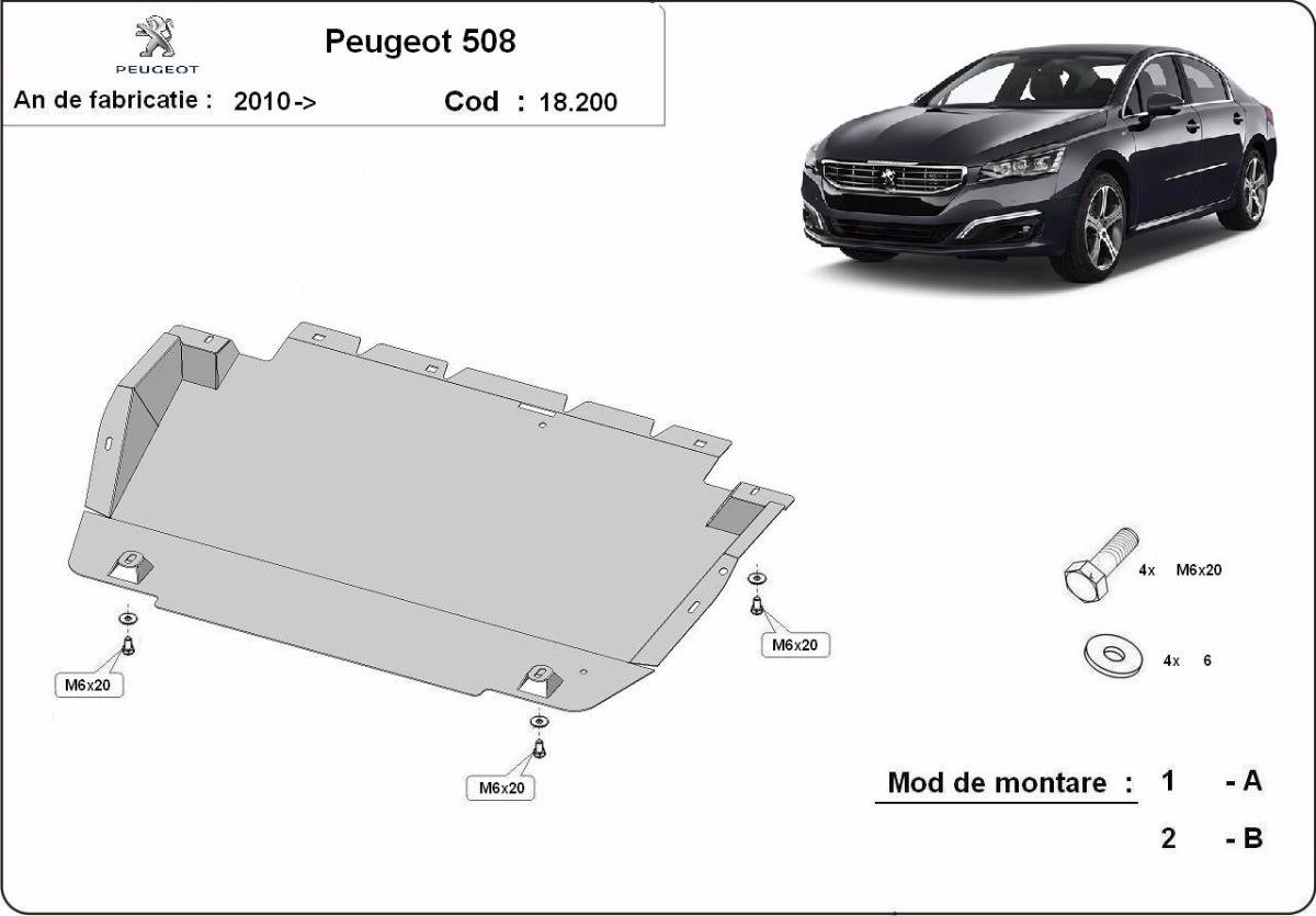 Cubre cárter metálico Peugeot 508 (2010-2018) a medida
