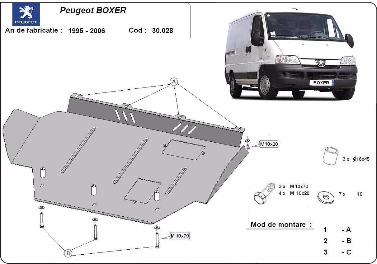 Cubre cárter metálico Peugeot Boxer (1996-2006) a medida
