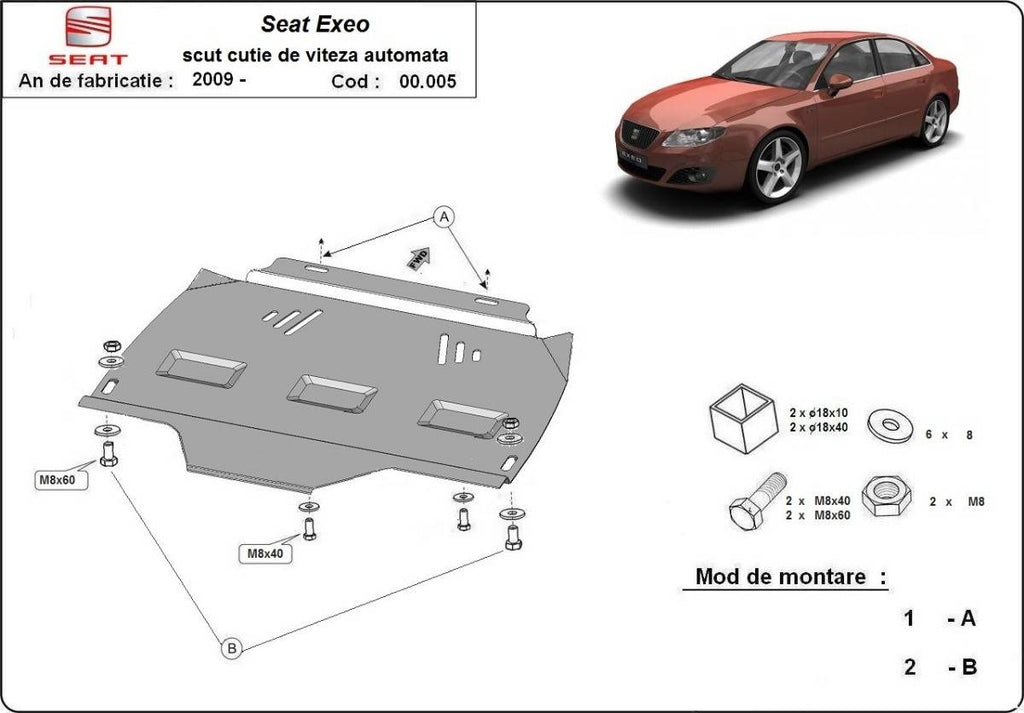 Protección de Caja de Cambios Seat Exeo (2008-2013)