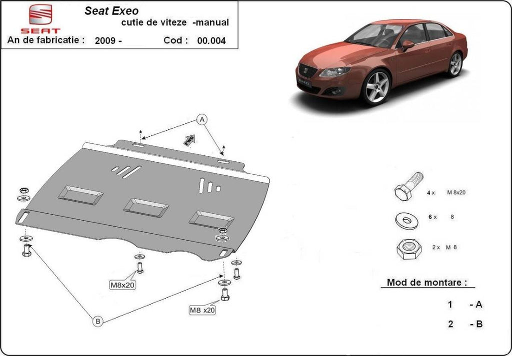 Protección de Caja de Cambios Manuale Seat Exeo (2008-2013)