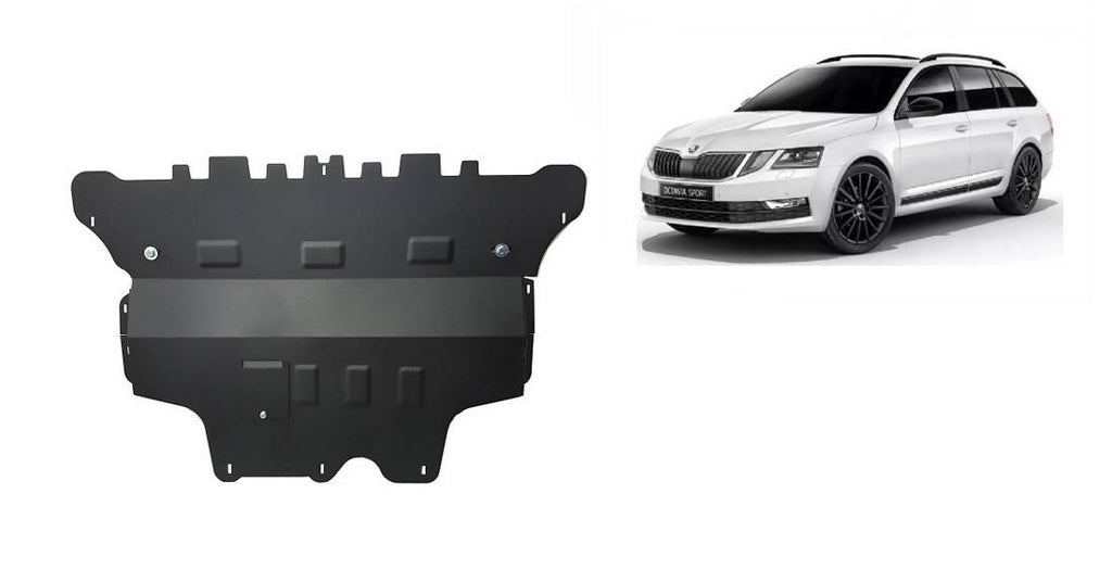 Cubre cárter metálico Skoda Octavia 3 - Caja de Cambios Automática "30.145A" (2013-2022) a medida