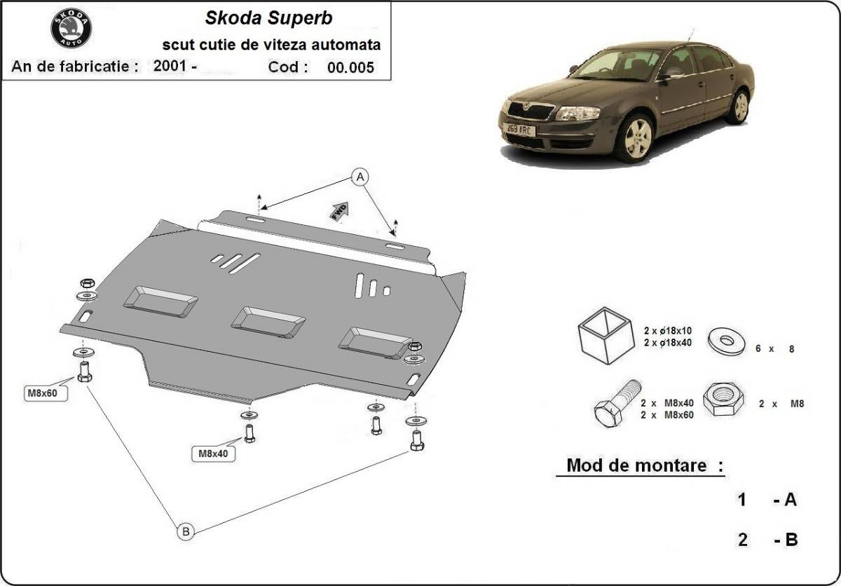 Protección de Caja de Cambios Skoda Superb (2001-2008)