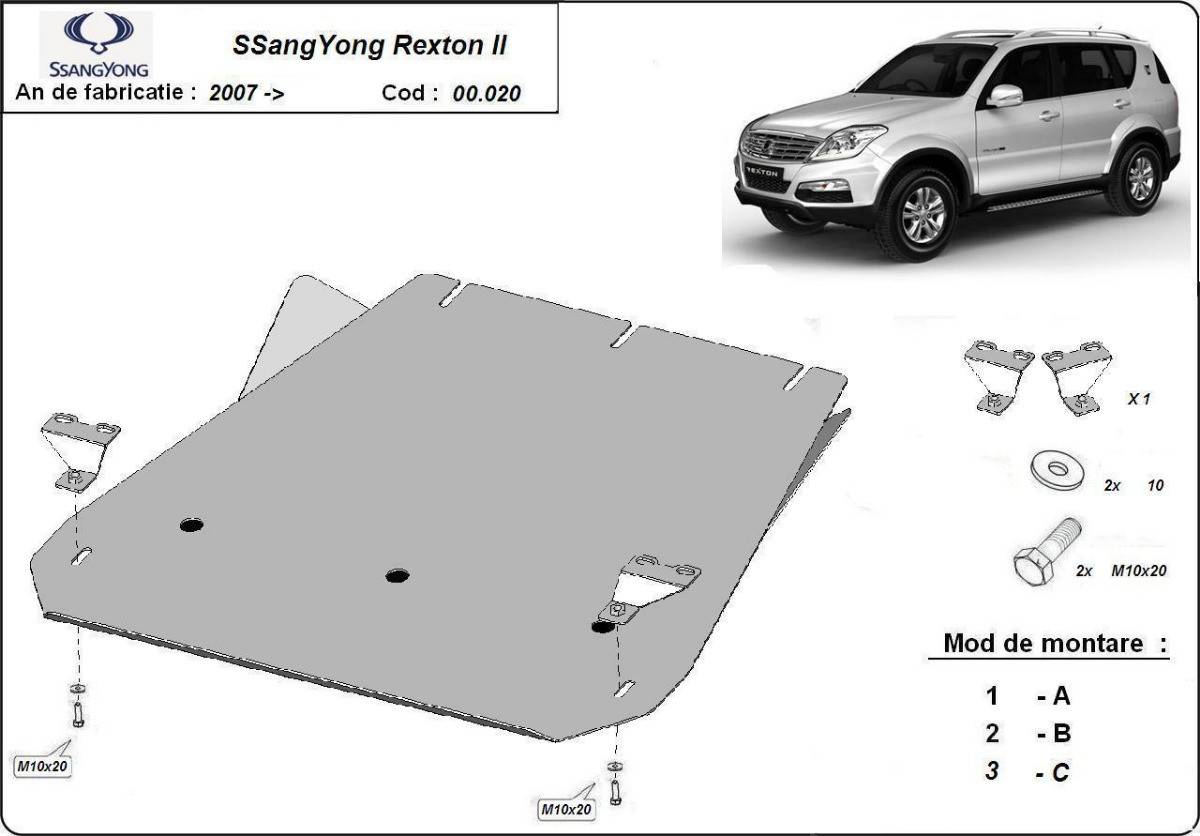Protección de Caja de Cambios Ssangyong Rexton 2 (2007-2017)