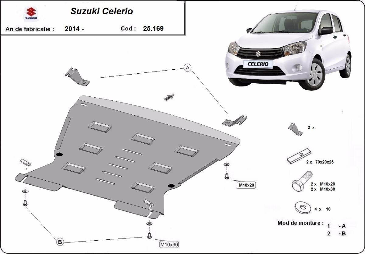 Cubre cárter metálico Suzuki Celerio (2014-2022) a medida