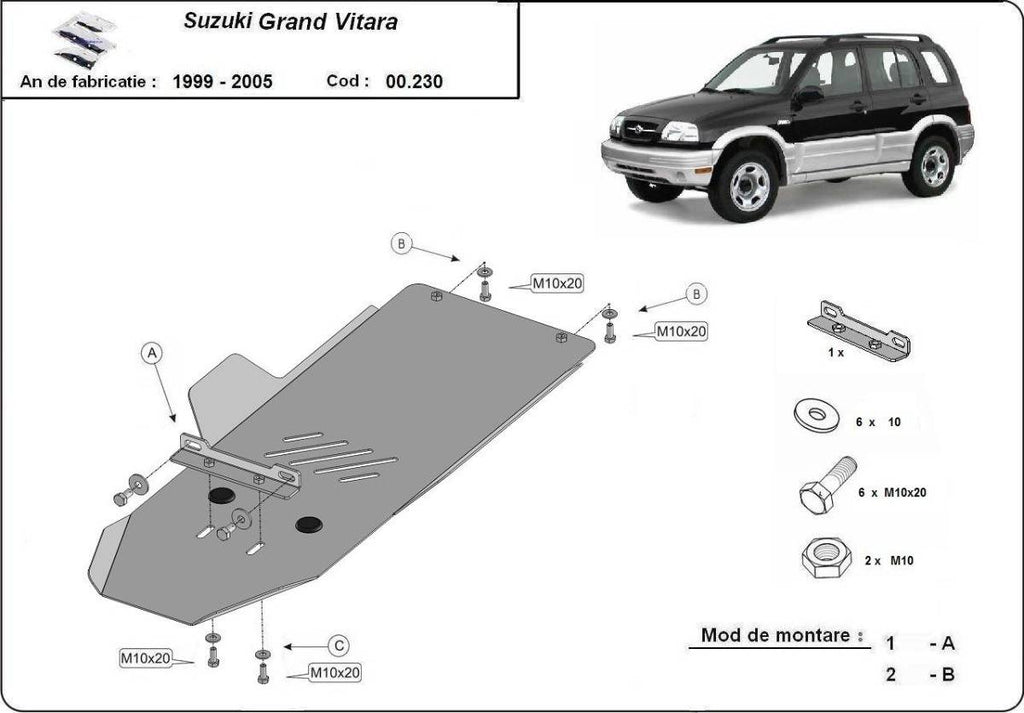Protección de Caja de Cambios Suzuki Grand Vitara (1999-2005)