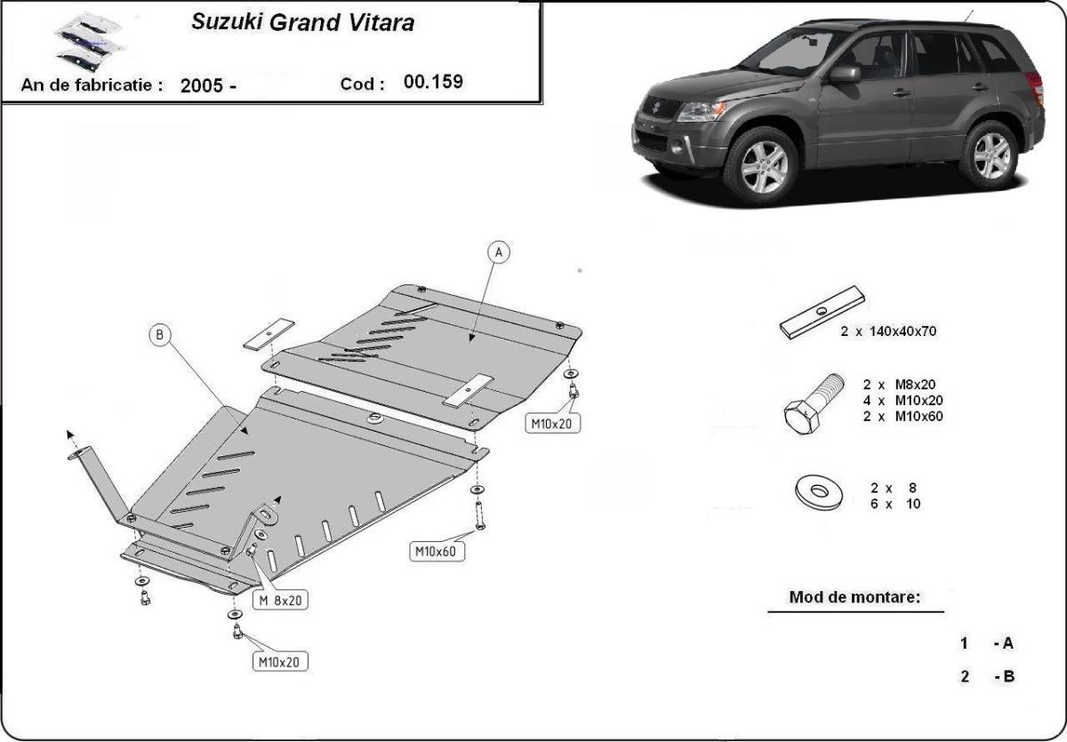 Protección de Caja de Cambios y Transferencia Suzuki Grand Vitara 2 (2005-2019)